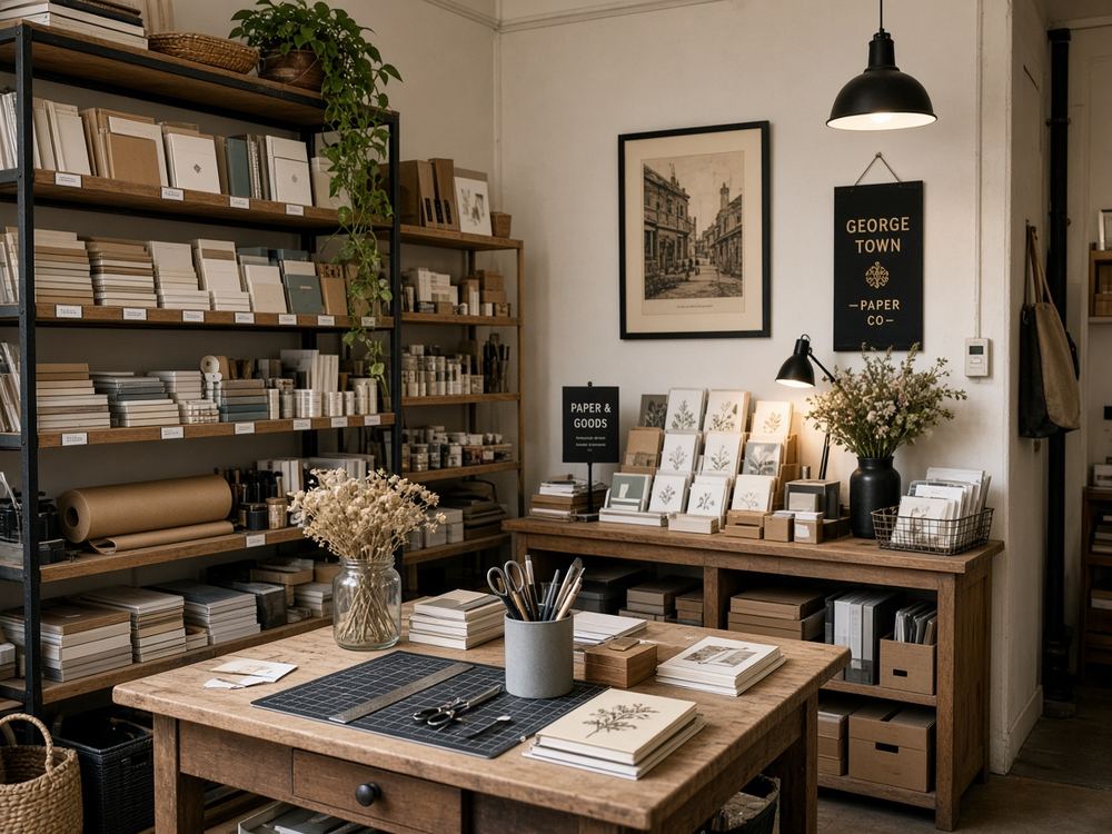 About the Stationery / paper goods / gift shop studio at Velvet Garden Atelier