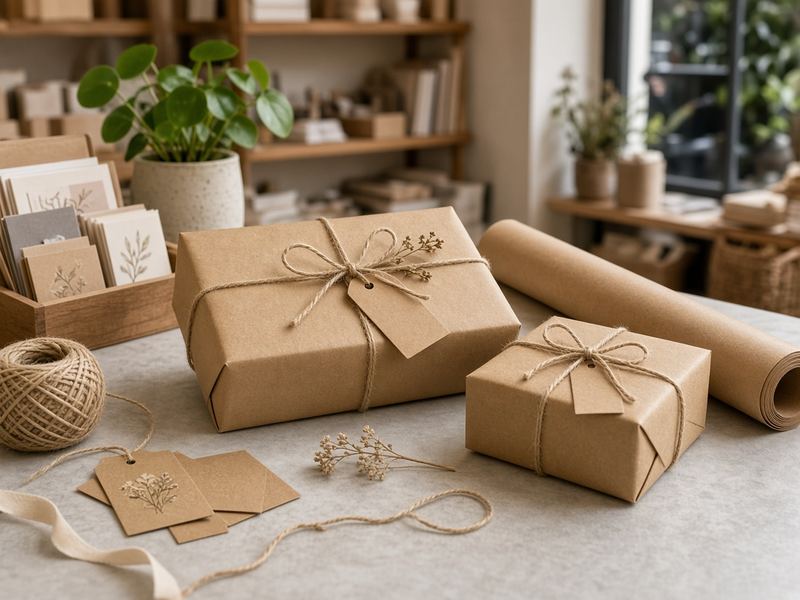 Gift wrapping at Velvet Garden Atelier